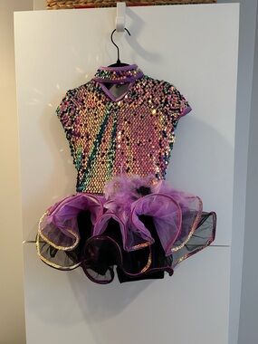 Weissman Symphony Purple Sequin Tutu Dance Costume for Kids - Size IC (7/8)